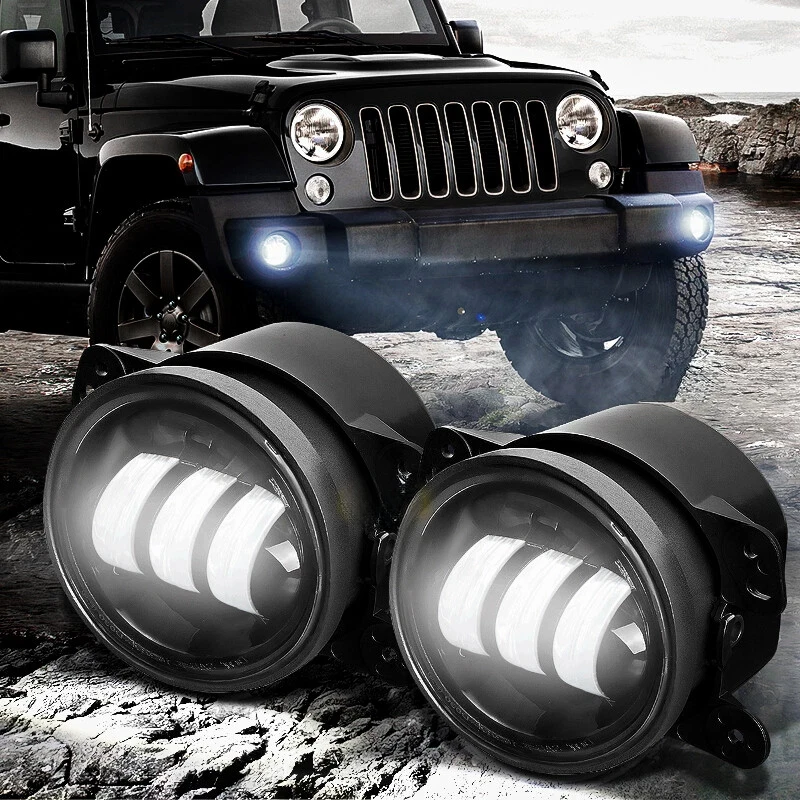 For Jeep Led Fog Lights 4 Inch Auxiliary Spoting Light Driving Light For Jeep JK Dodge Journey Off Road 4x4 Cars