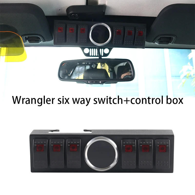 6 Gang Switch Panel,12V Universal Light Controller with Fuse Relay Box Switch Pod for JEEP Wrangler JK JKU 2007-2018 - 34