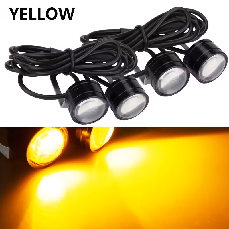Decorative Light Night Auxiliary Driving Lights Car High Brightness Neon Light Kit 12V for Car Motorcycle Handle Mirror Lights