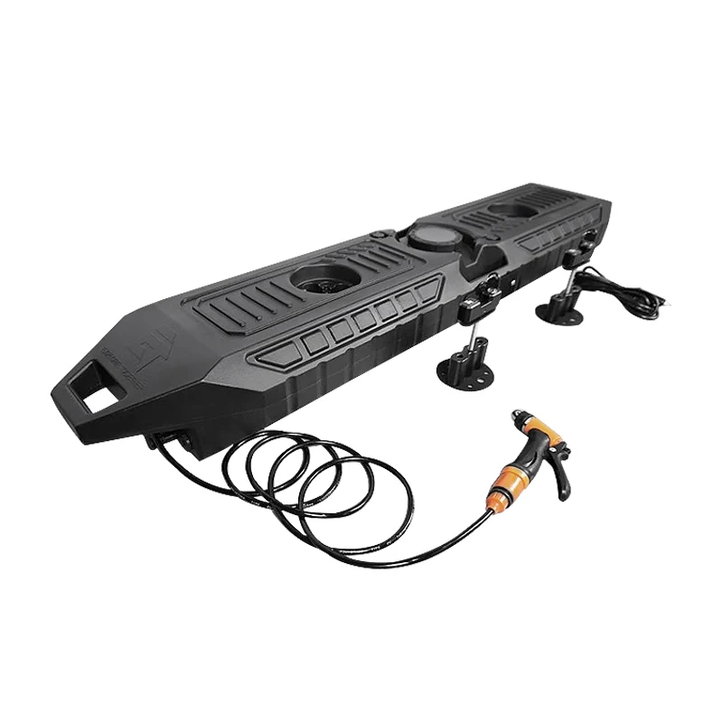 Car travel water storage tank hand wash water tank black and orange off-road truck RV roof Long form water tank thickened - 34