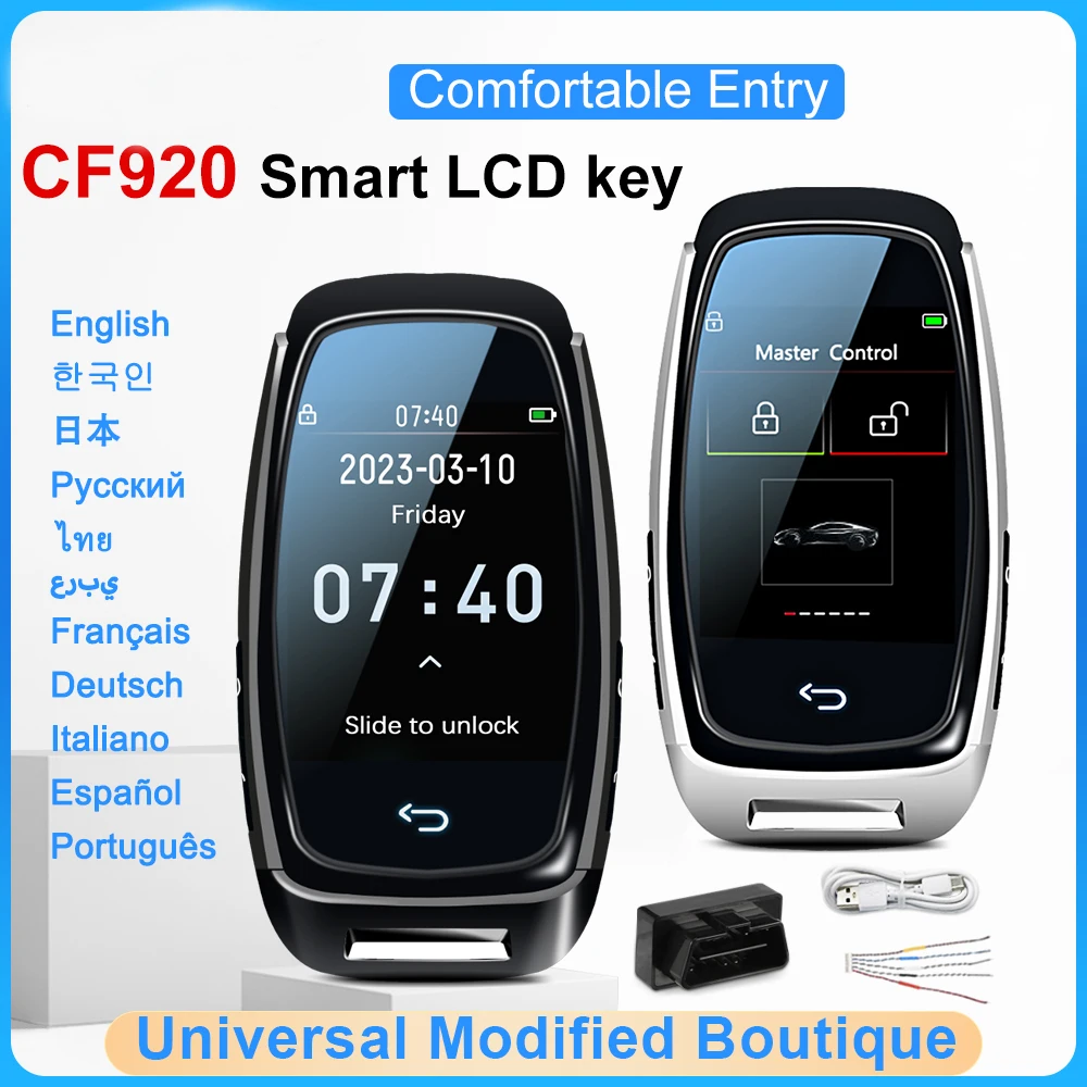 CF920 Modified Universal Remote Display Smart LCD Key Comfortable Entry Auto Lock Keyless Go For Audi/BMW/Ford/Mazda/Toyota/KIA - 34